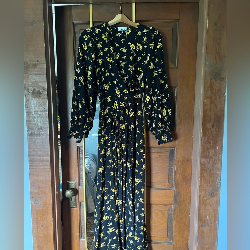 Ganni wrap dress